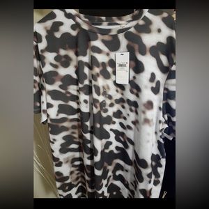 New guess leopard shirt size xl